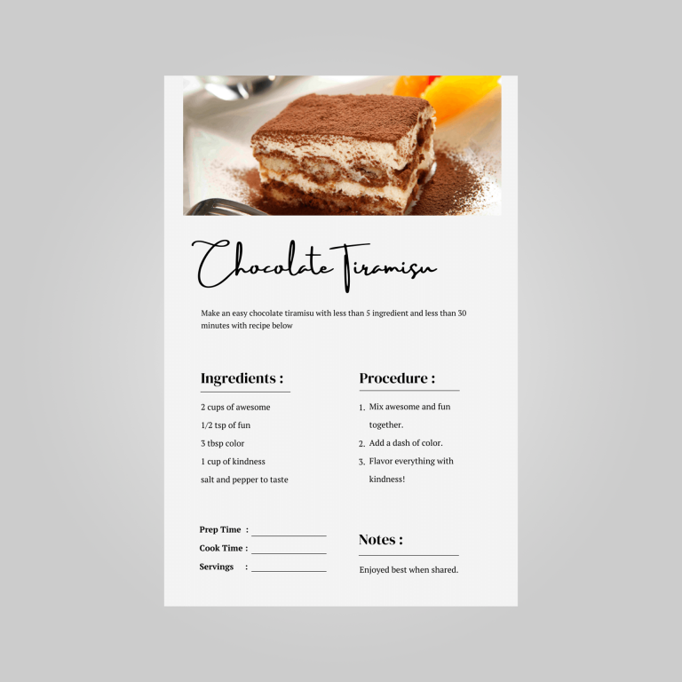 recipe book template