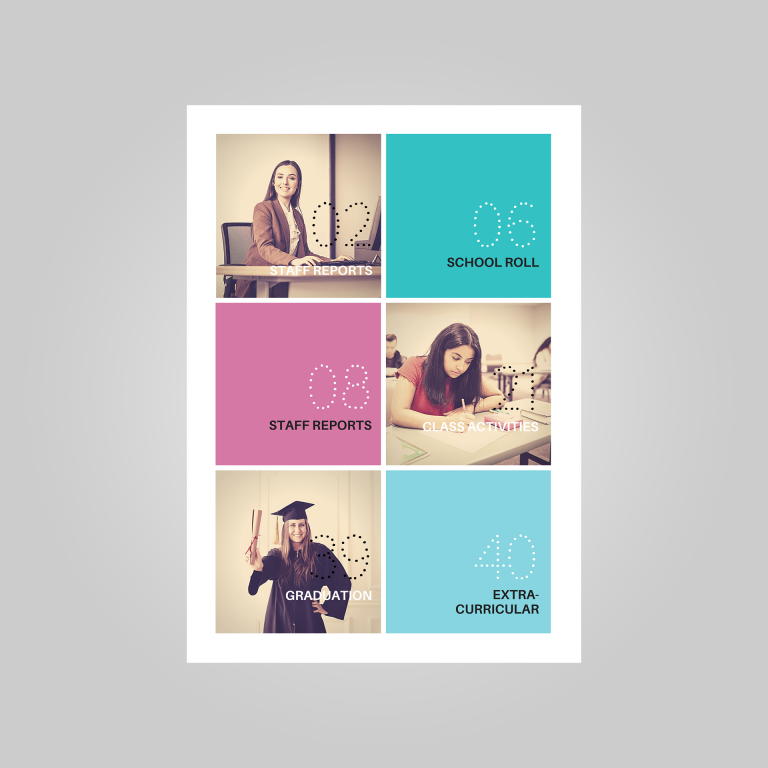 squares yearbook template