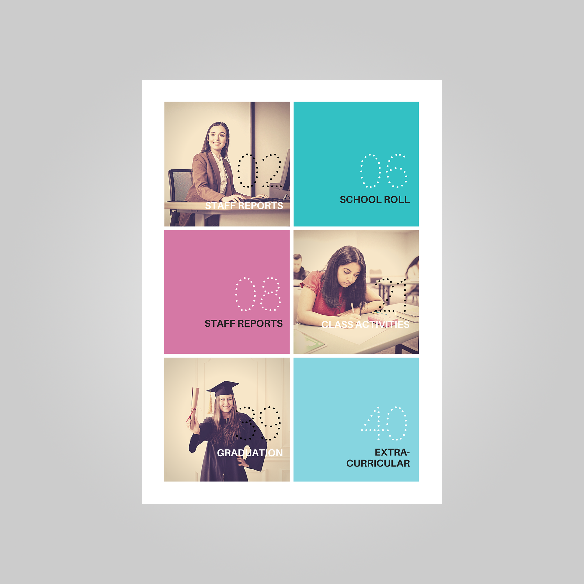 squares yearbook template