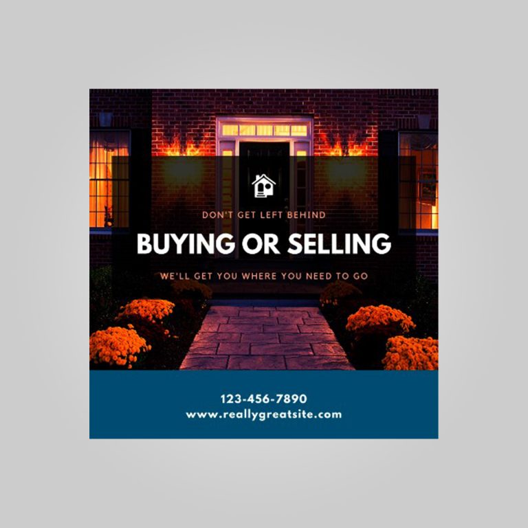 buying or selling template for real estate social media post