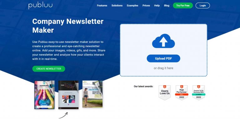 Publuu company newsletter maker screenshot