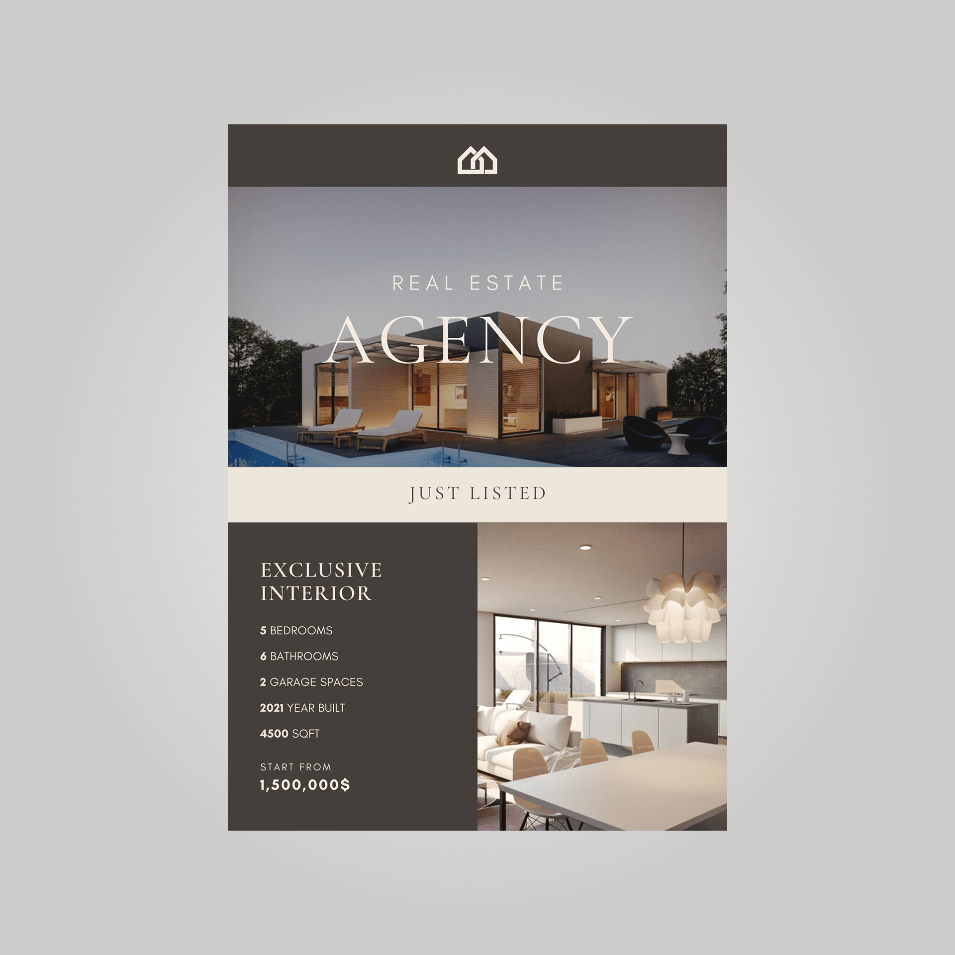 plantilla de boletín informativo para agencias inmobiliarias