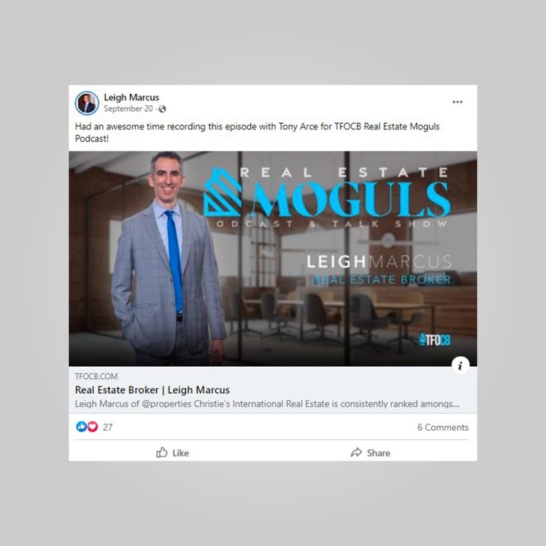 real estate agent post on facebook
