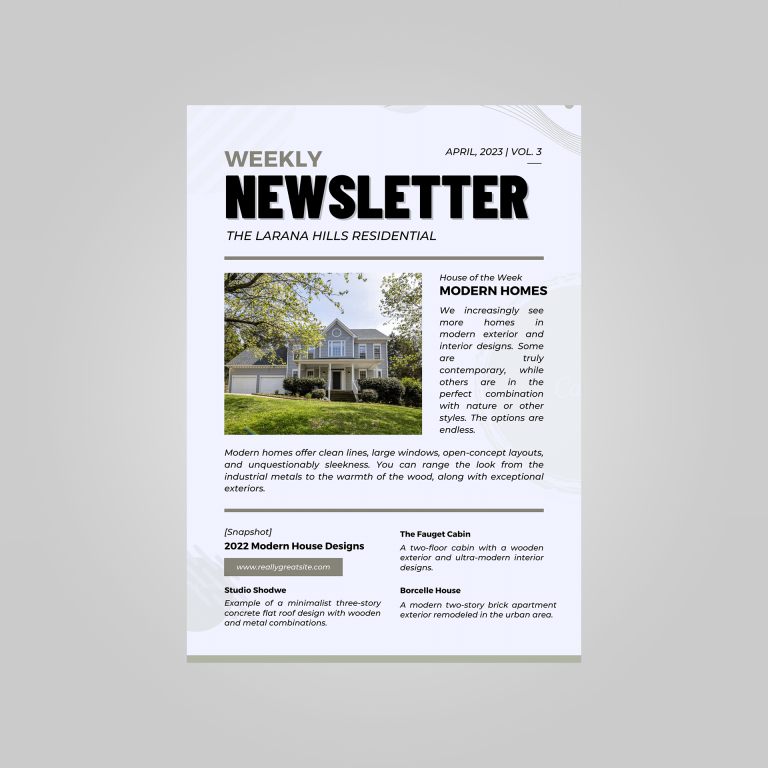 weekly newspaper like newsletter