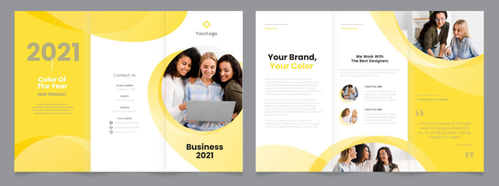 Brochure - clear text design