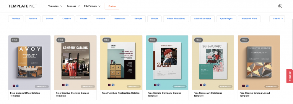 Top Free Catalog Templates Website and Selected Catalog Templates