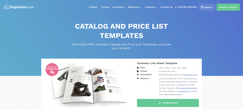 Online sample websites catalog