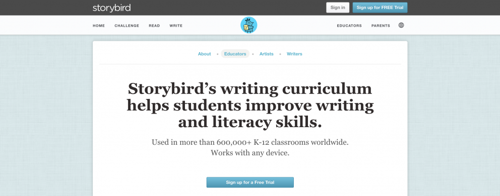 Storybird - outil pour les enseignants