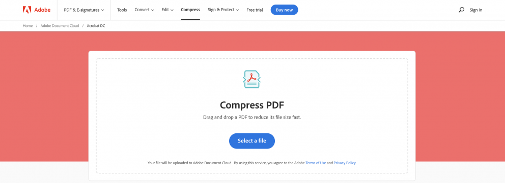 adobe online pdf compressor