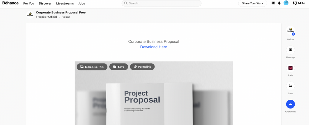 Behance - business proposal templates 