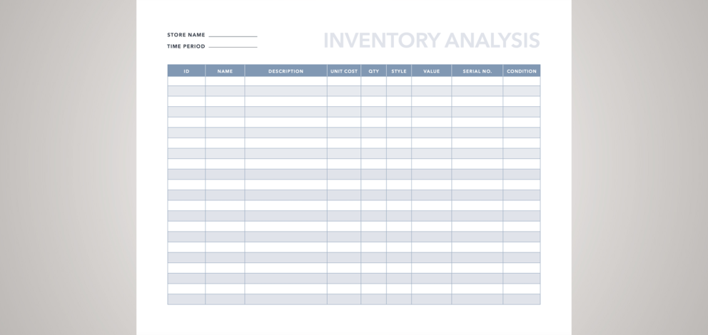 inventar pdf vorlage