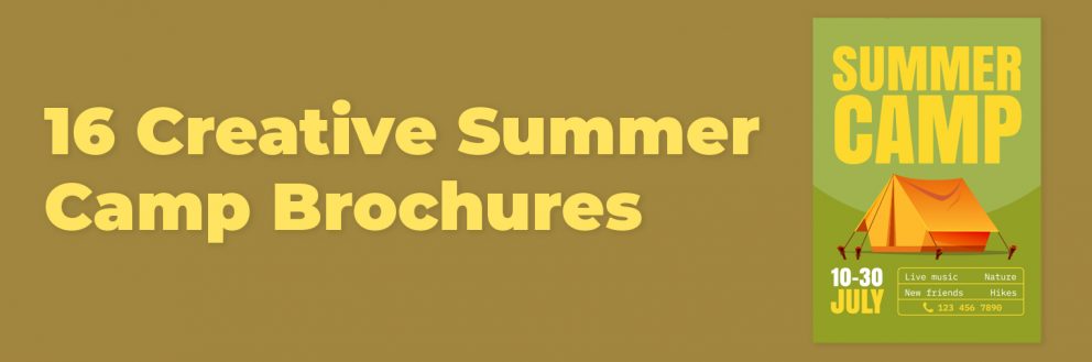 folletos creativos para campamentos de verano 