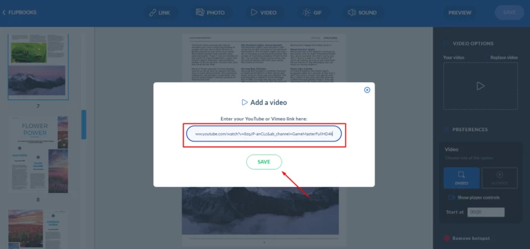 How to add videos, links, and images to my flipbook?