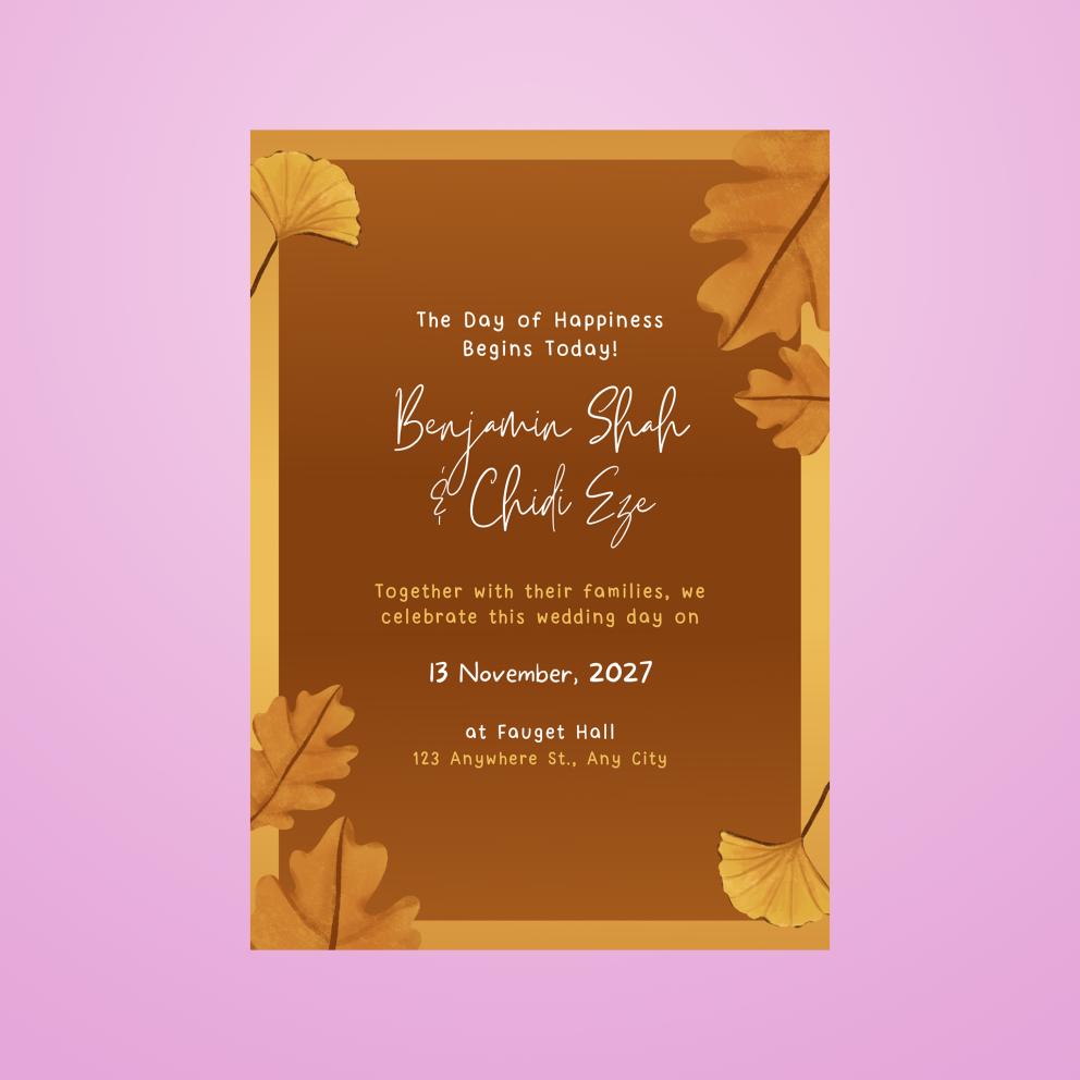 autumn boda program