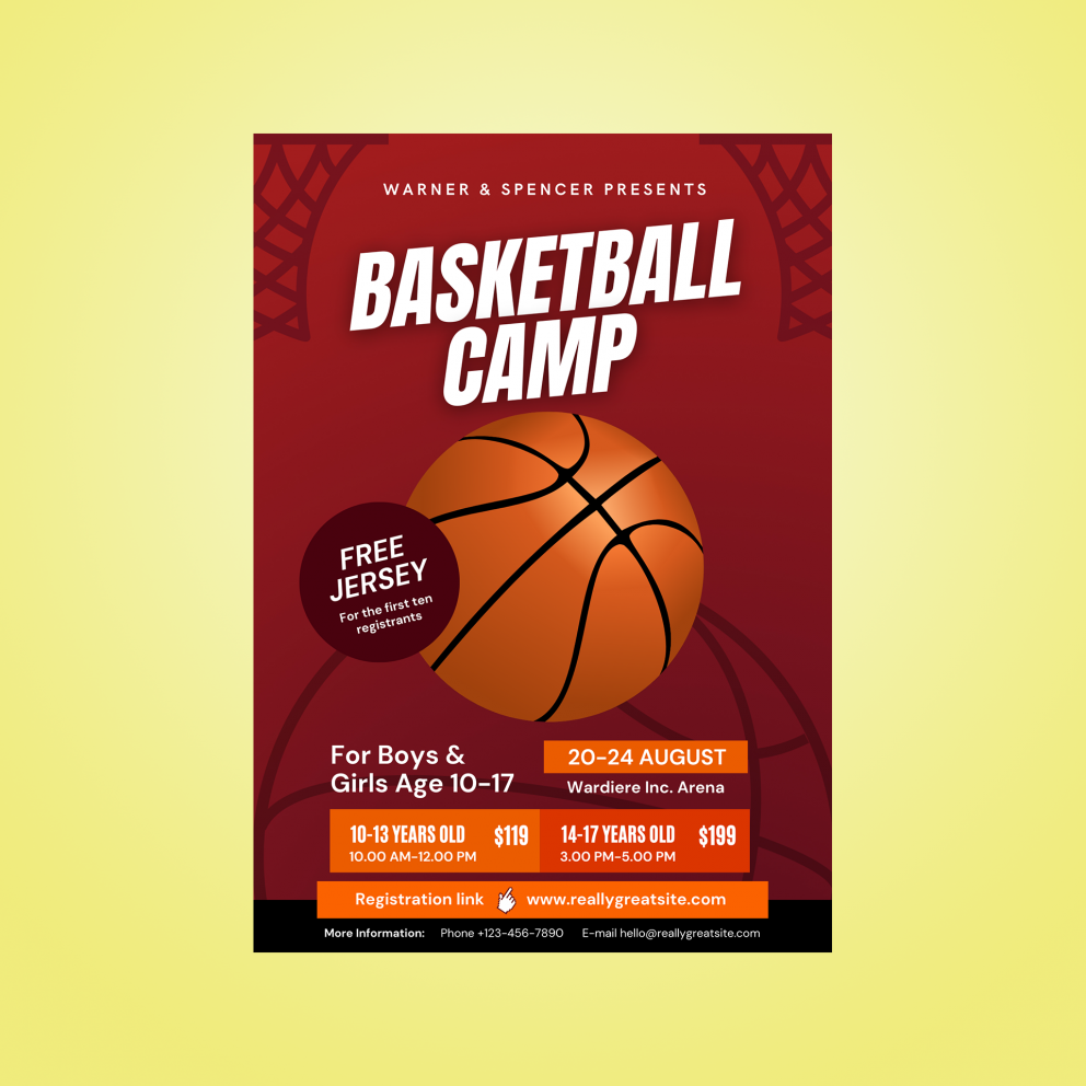 basketball camp template