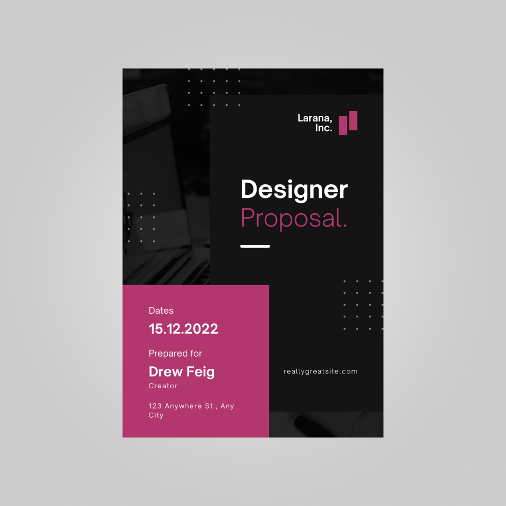 designer proposal template