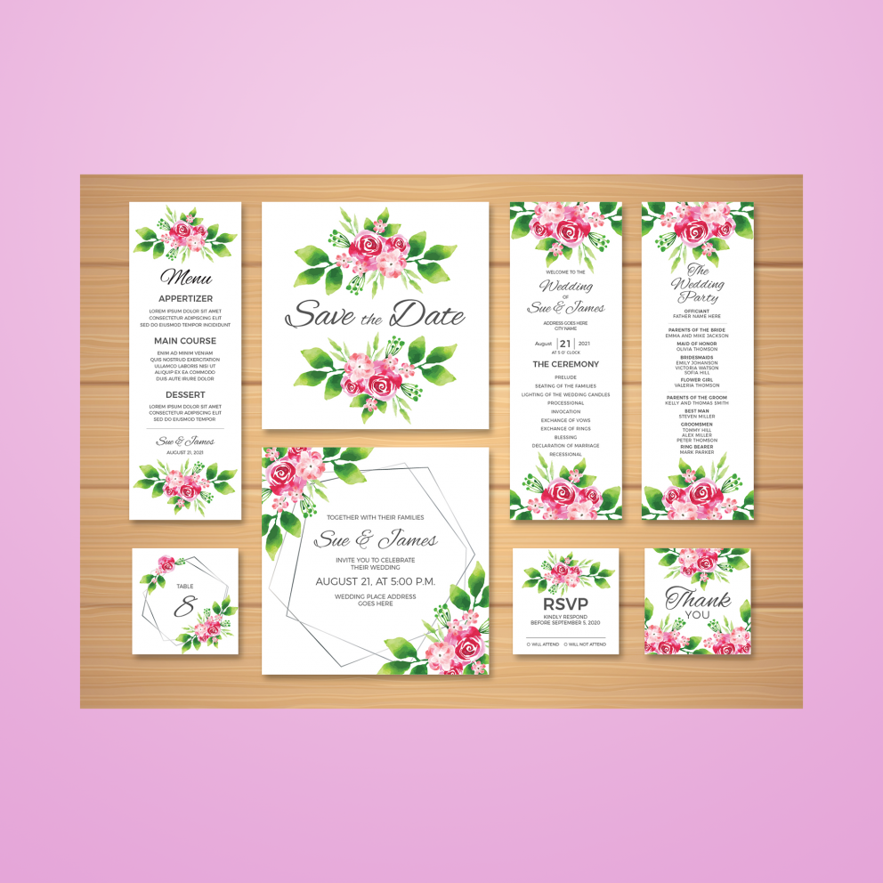 floral mariage program