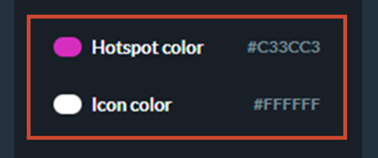 couleur du hotspot