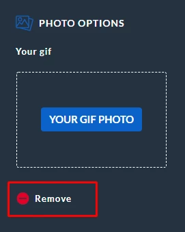remove button