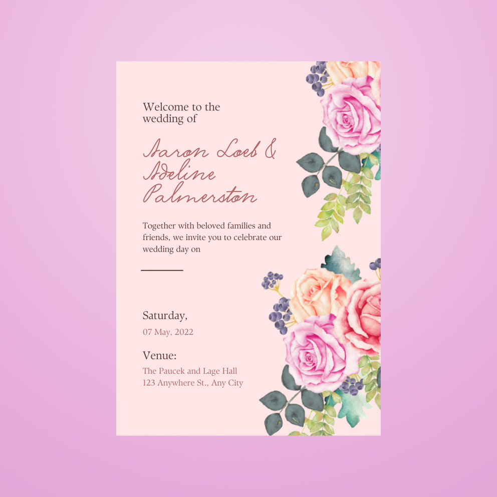 romantic boda template