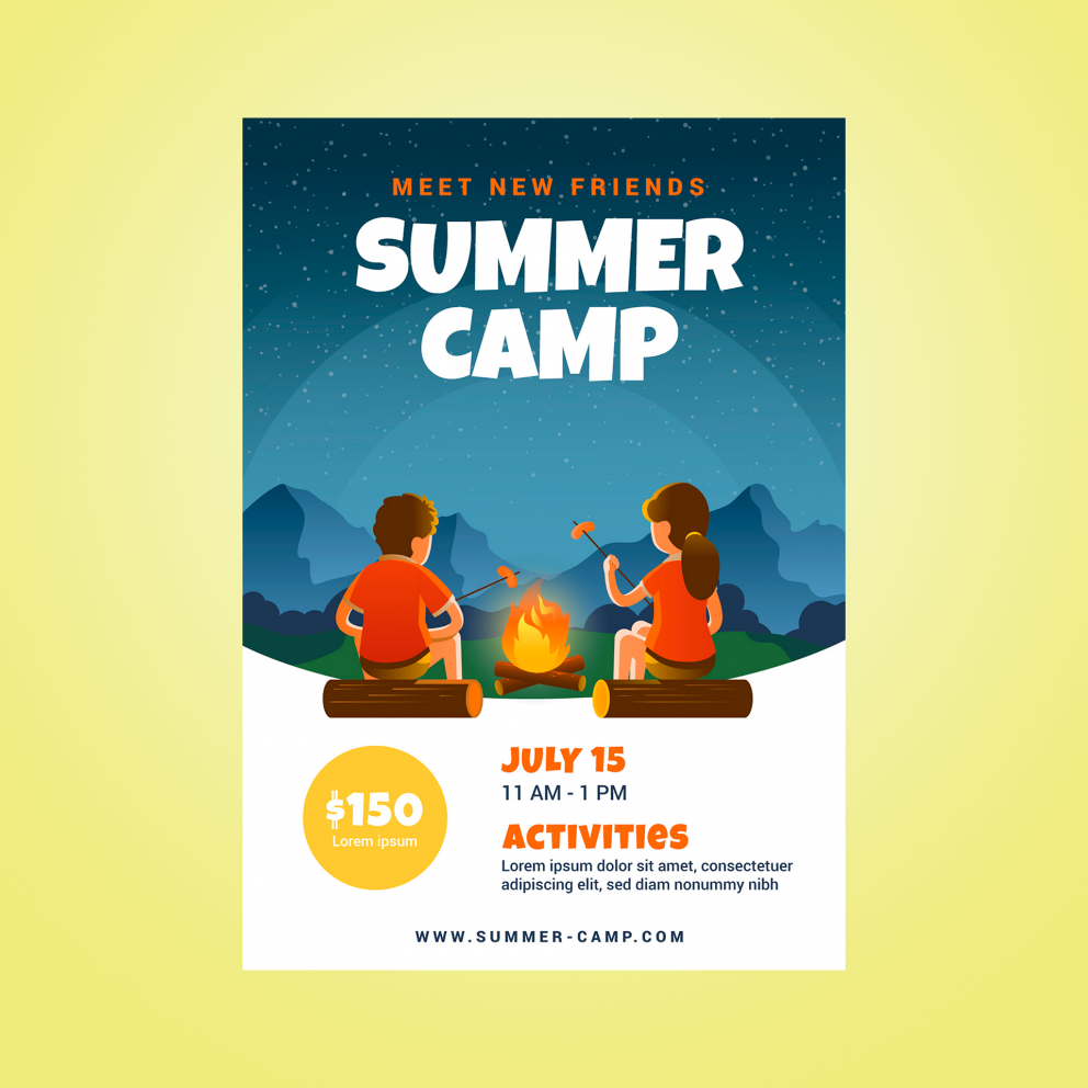 summer campfire template