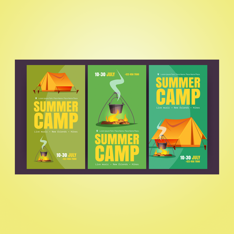 modèle gratuit de camp d'été