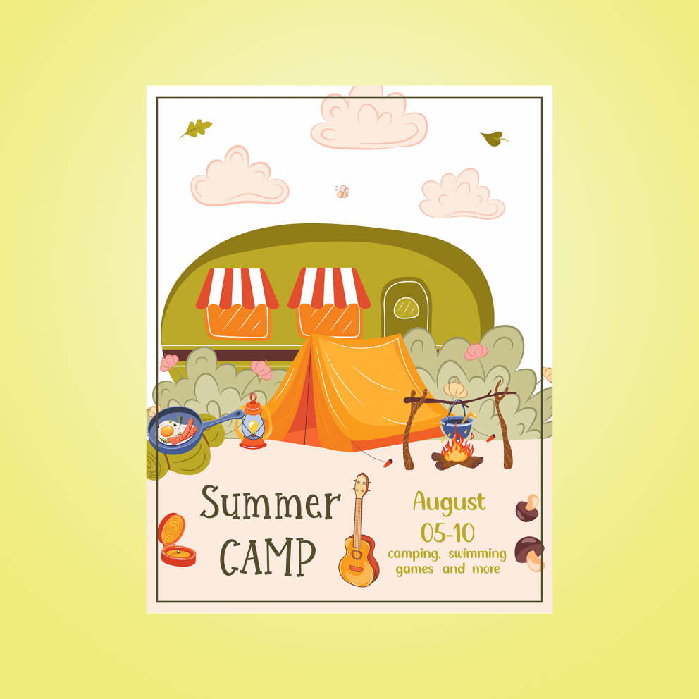 summer camp fun graphics