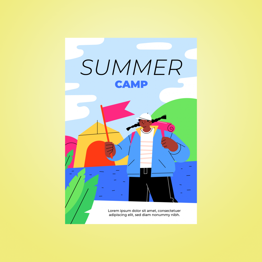 summer camp freepik template