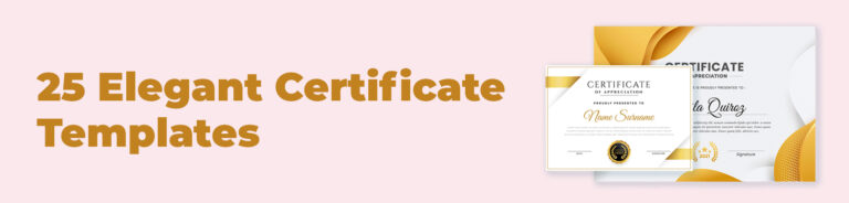 elegant certificate templates