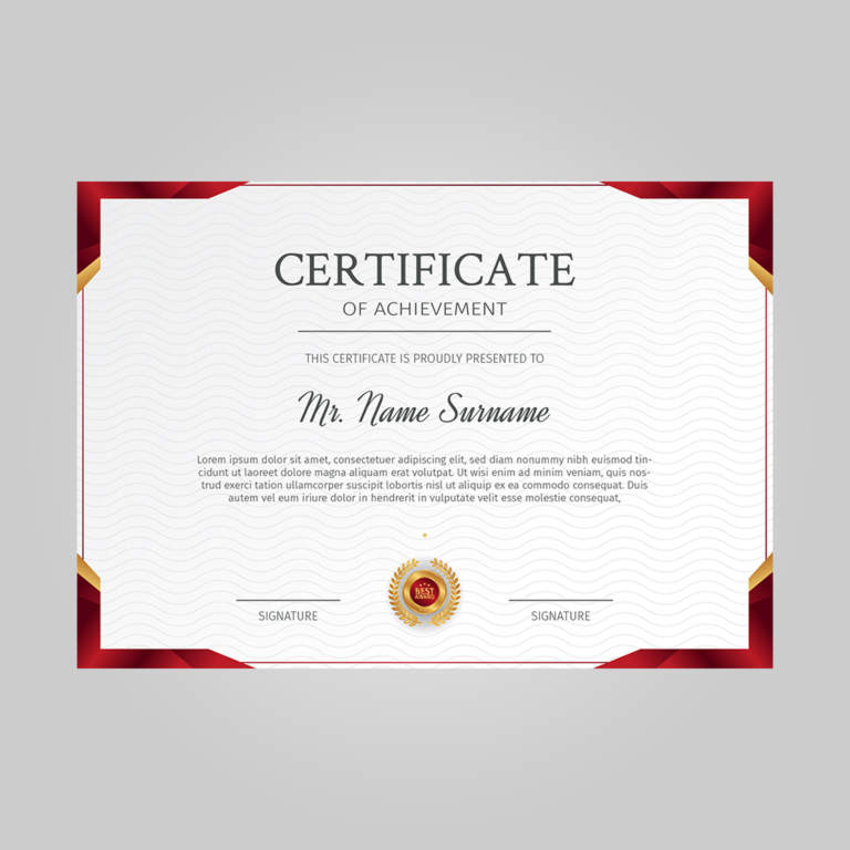 elegant certificate of achievement