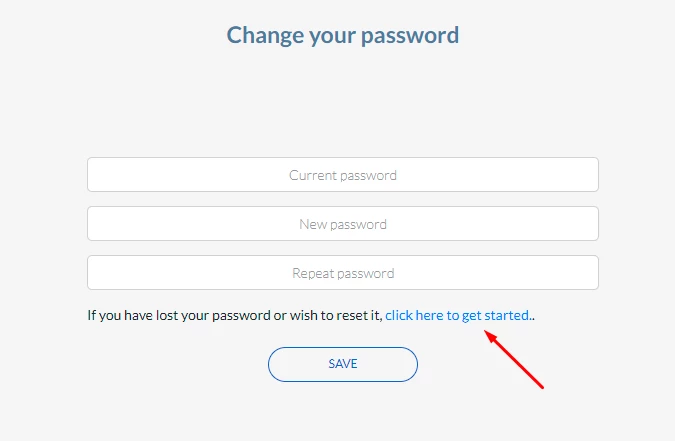 click here to change password