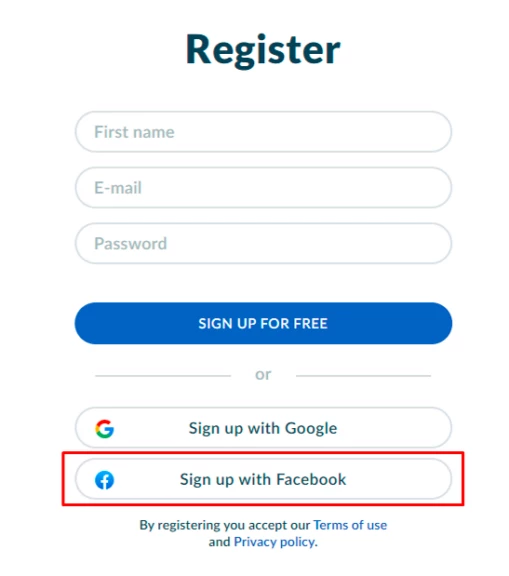 facebook sign up