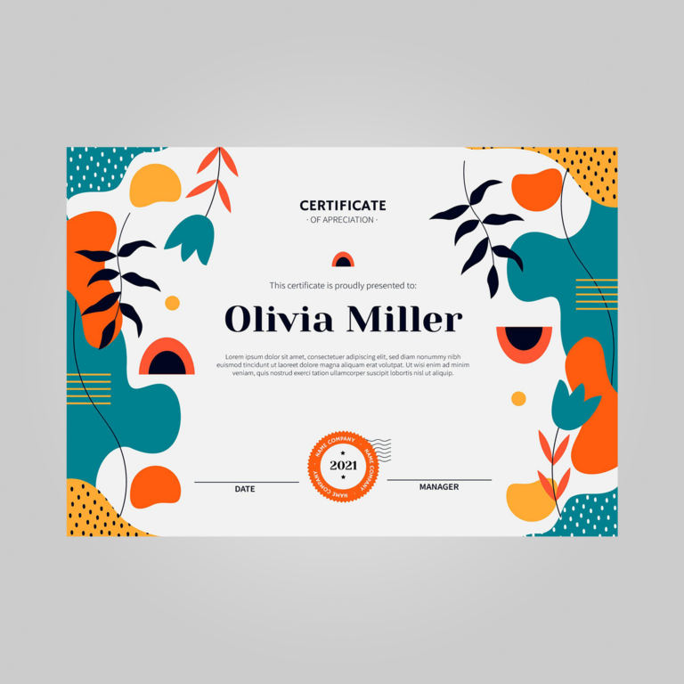 award certificate design inspiration