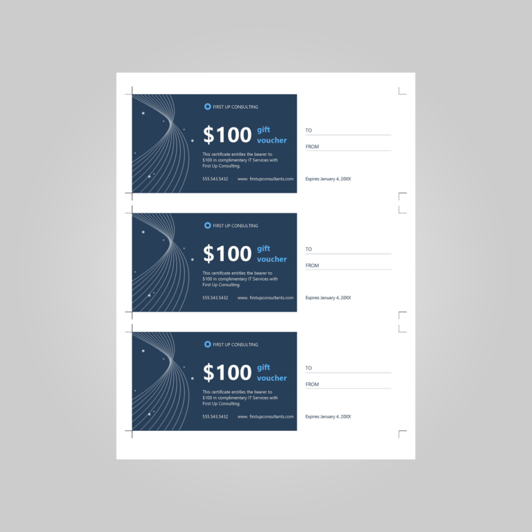 gift certificate template