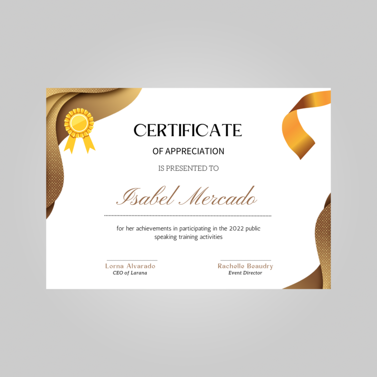 professional certificate of appreciation templates