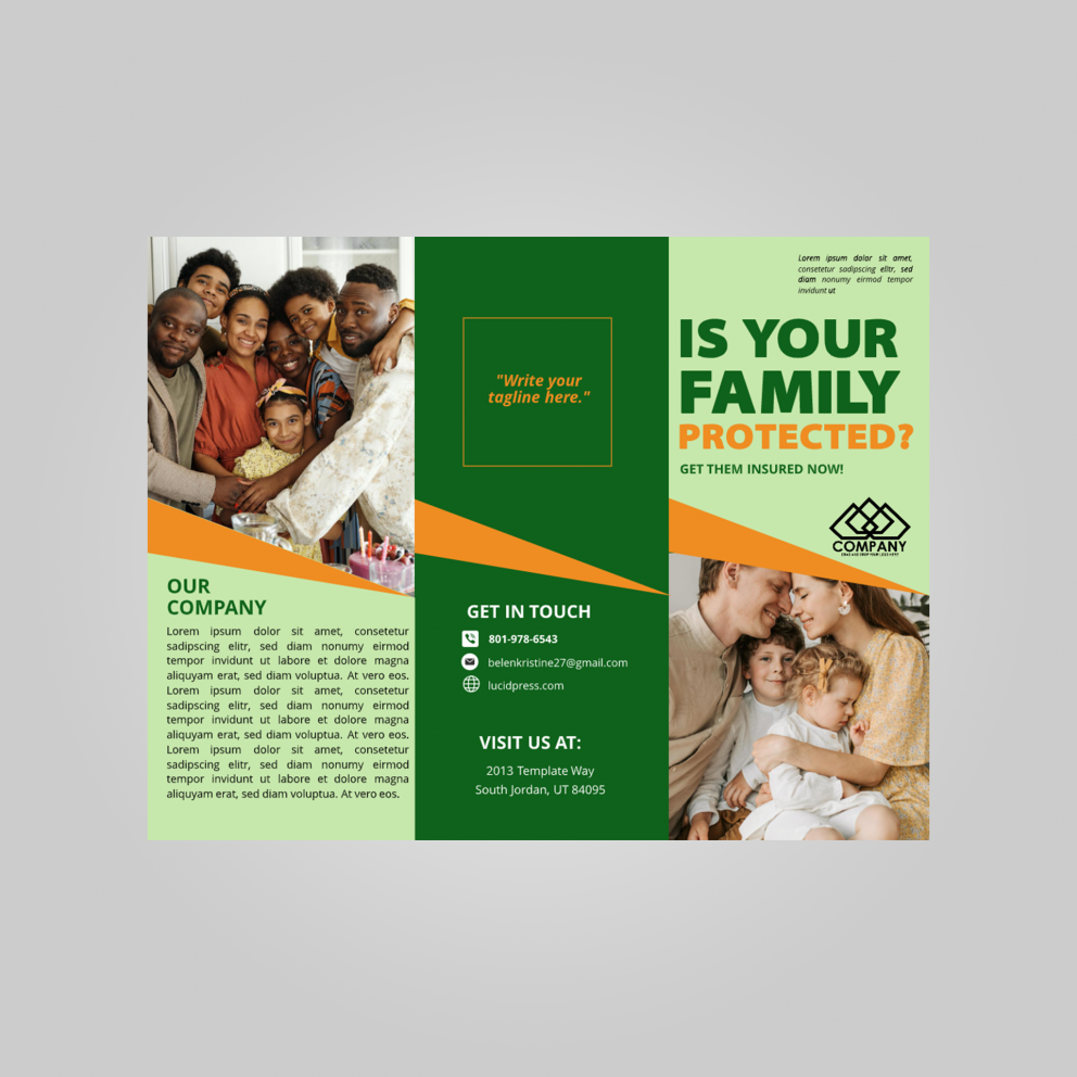 green brochure template