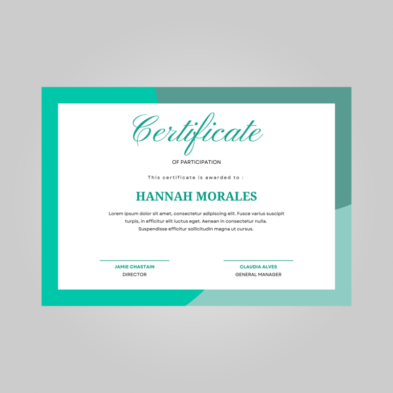 modern certificate template