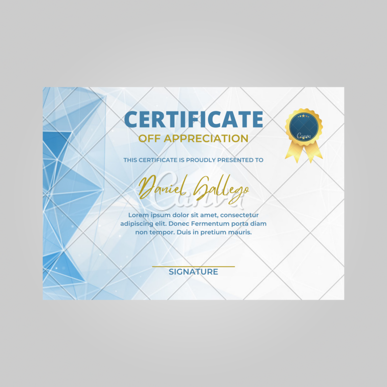 neutral certificado template