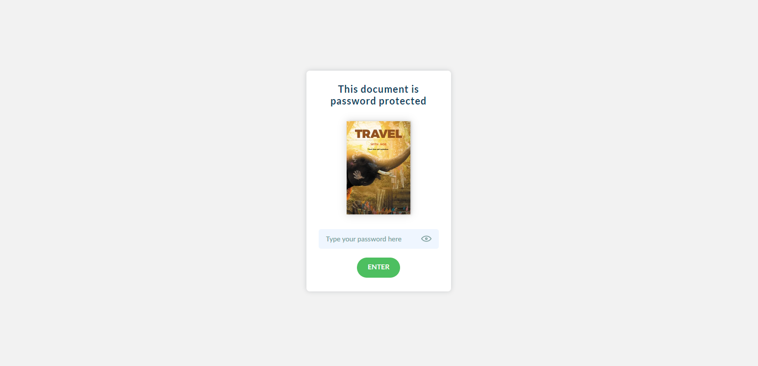 caterease security settings - flipbook by 55322 |... How can I protect my flipbook with a password?