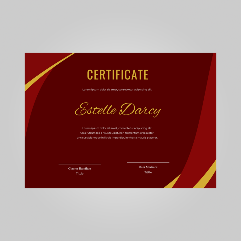 elegant traditional certificado template