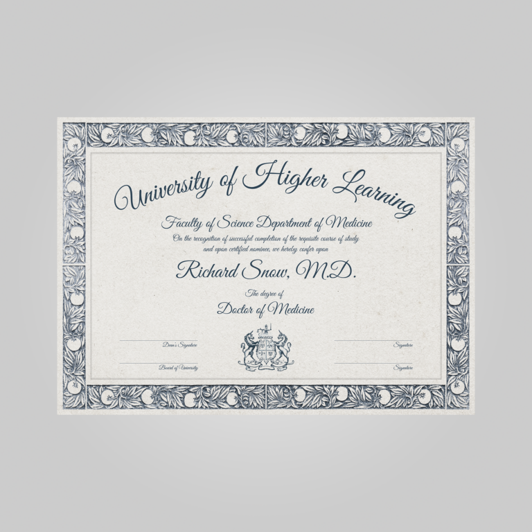 university exclusive certyfikat template