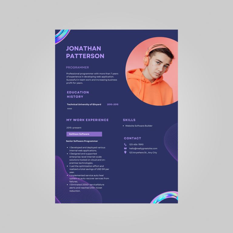 curriculum vitae programador