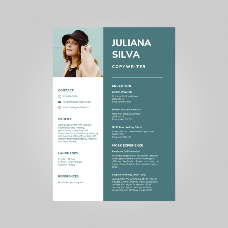 copywriter cv template