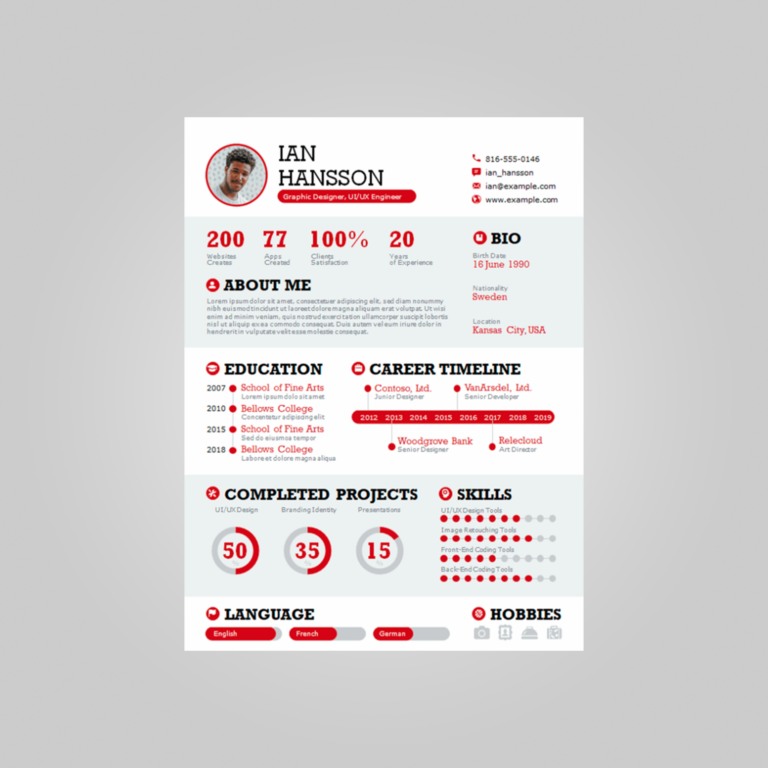 infographic modern resume