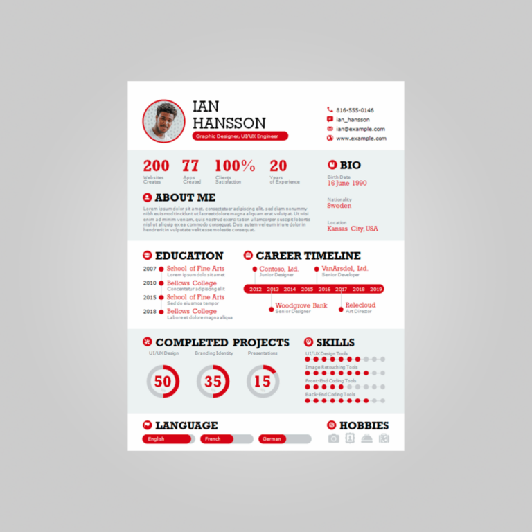 infographic currículum moderno