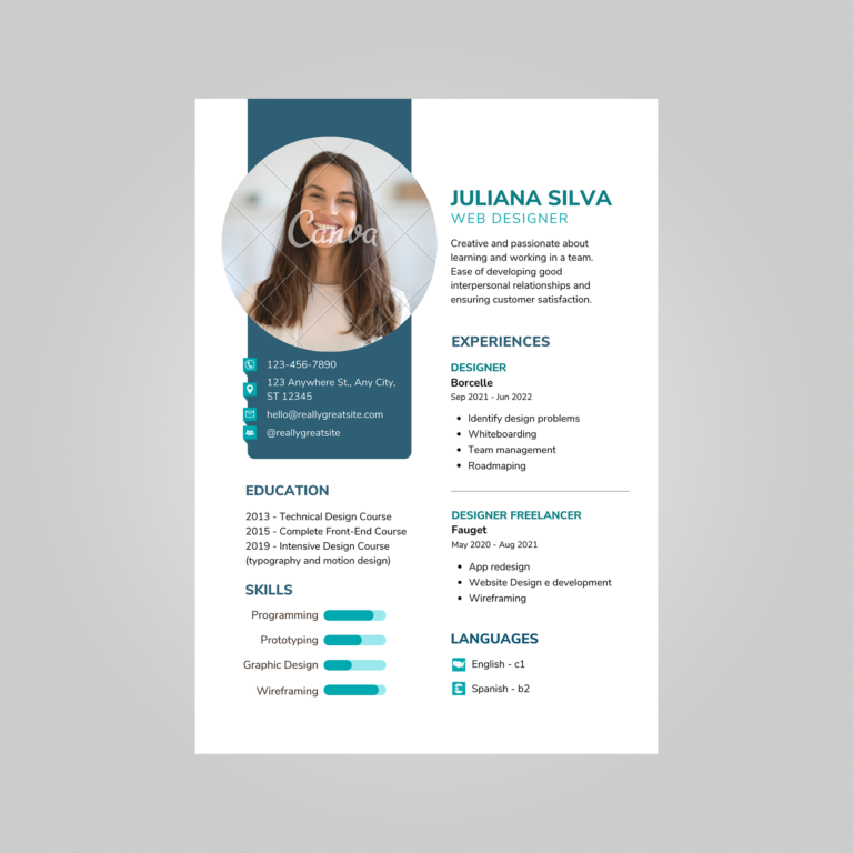 web designer curriculum vitae template