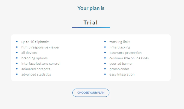 your plan tab