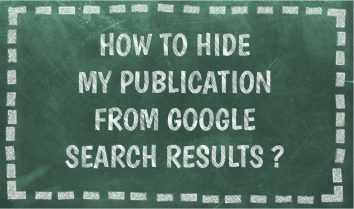 how to hide my publication from google search results