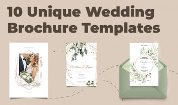 10 Einzigartige Hochzeits-Broschürenvorlagen