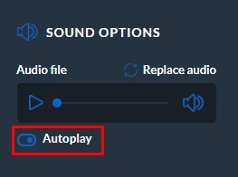 autoplay button